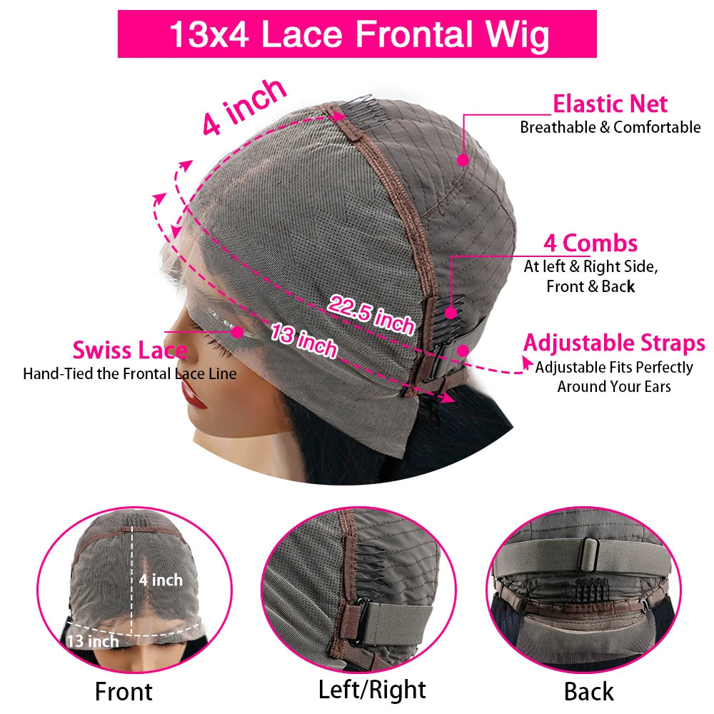 HD Transparent Lace 200 Density 13x4 13x6 Full Frontal Lace 99j Burgundy Preplucked Colored Deep Wave Frontal Human Hair Wig